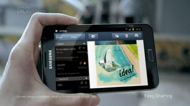 galaxy note commercial